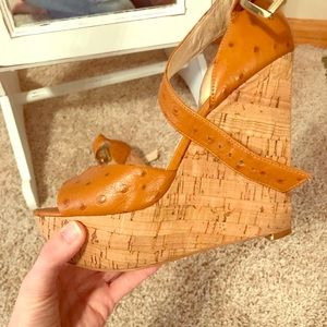 Micheal Kors Ostrich wedge